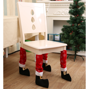 Creative Christmas Chair And Table Leg Decoration
